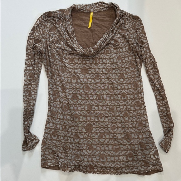 Women’s Lole Brown Patterned Long Sleeve Top - Picture 1 of 4